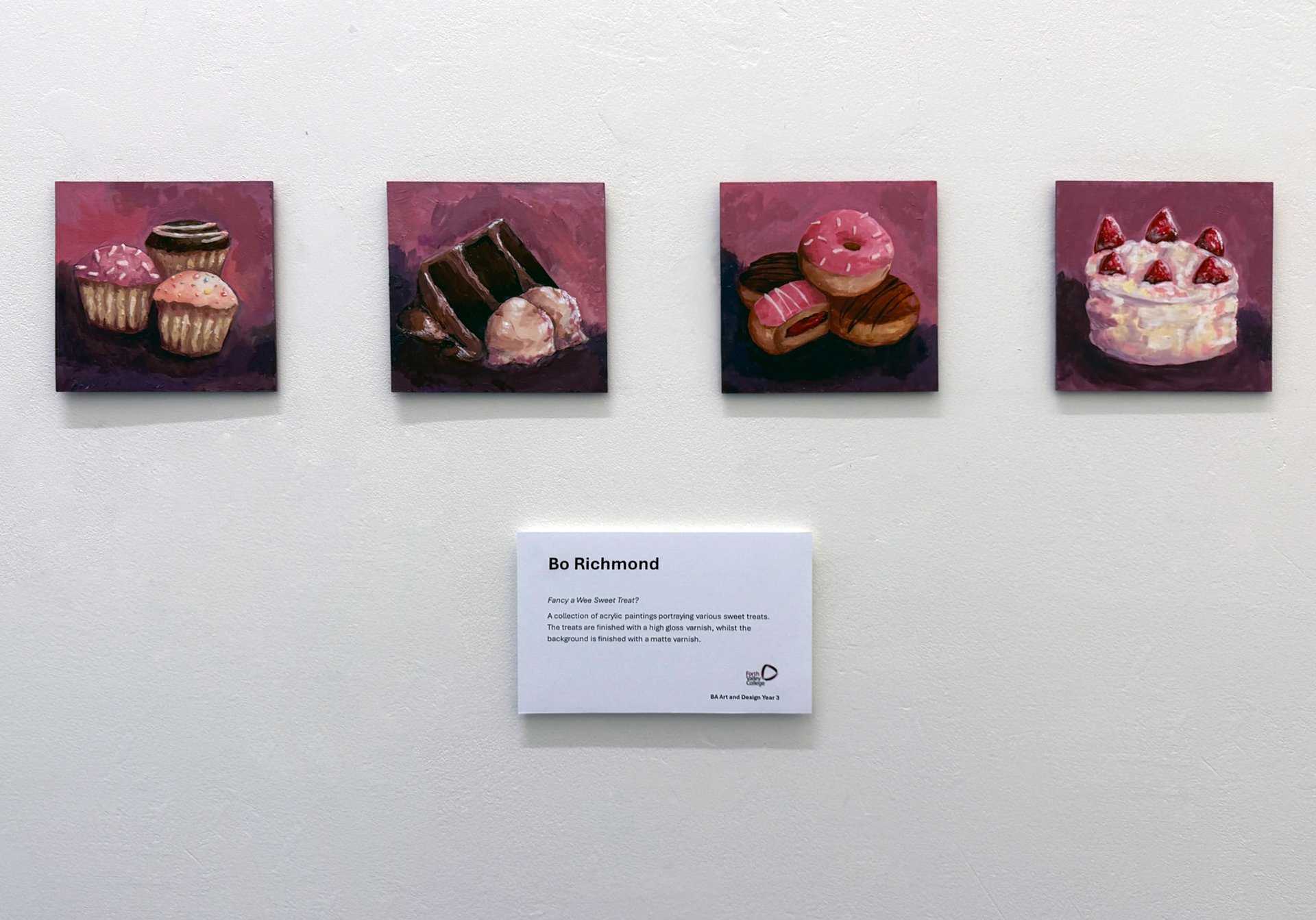 "A Wee Sweet Treat" Acrylic on Wood