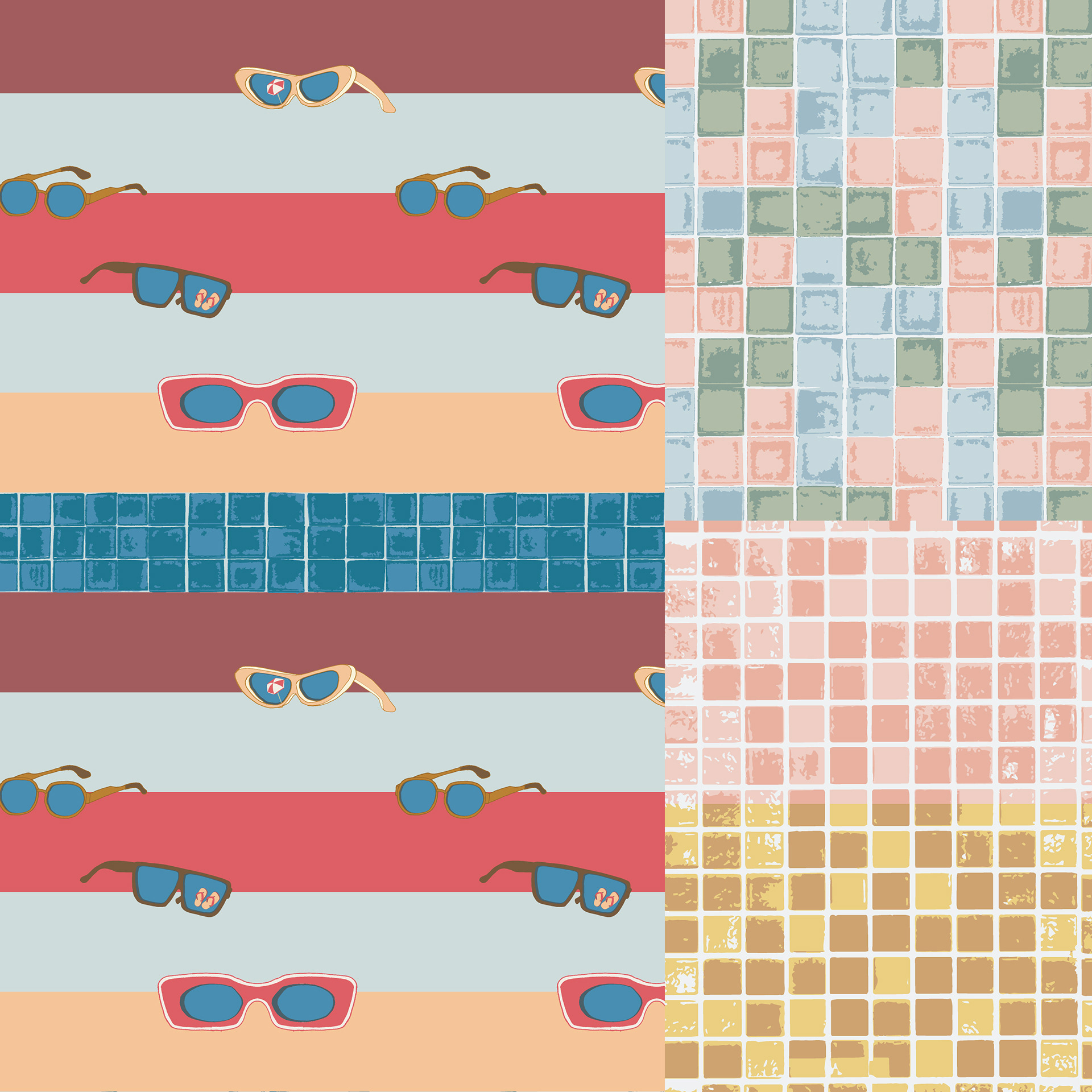 Sundazed Summer - Sunlit Stripes Palette