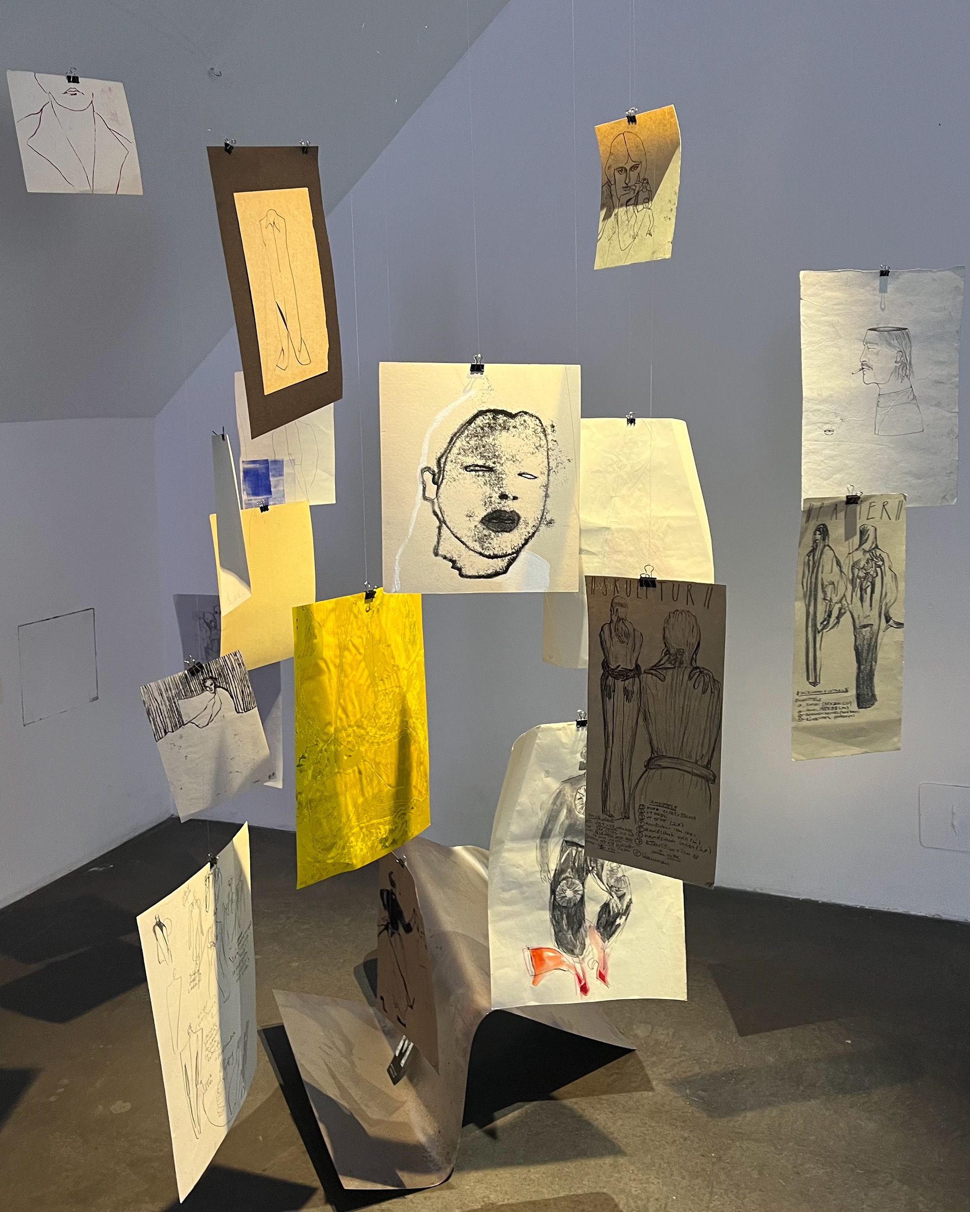 Drawings by Simon Büge, Marvin Mülleck & Margarita Volkov