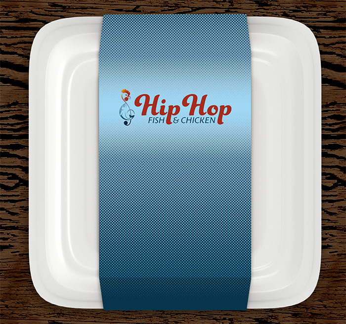 Concept of Takeout Box Wrap for fish orders