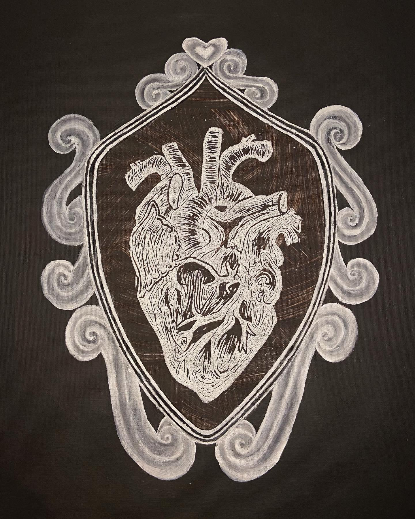 Reflection of the Heart, Mixed Media on Canvas, 20" x 24"