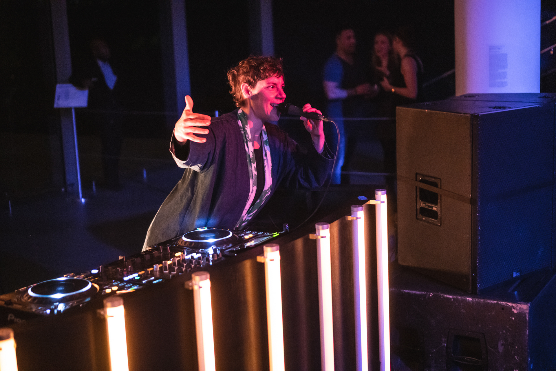 Merrill Garbus at the MoMA DJ booth