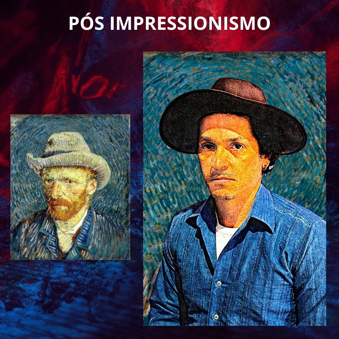 Releitura a partir da obra: Autorretrato com Chapéu de Palha, 1887 (Vincent Van Gogh)
