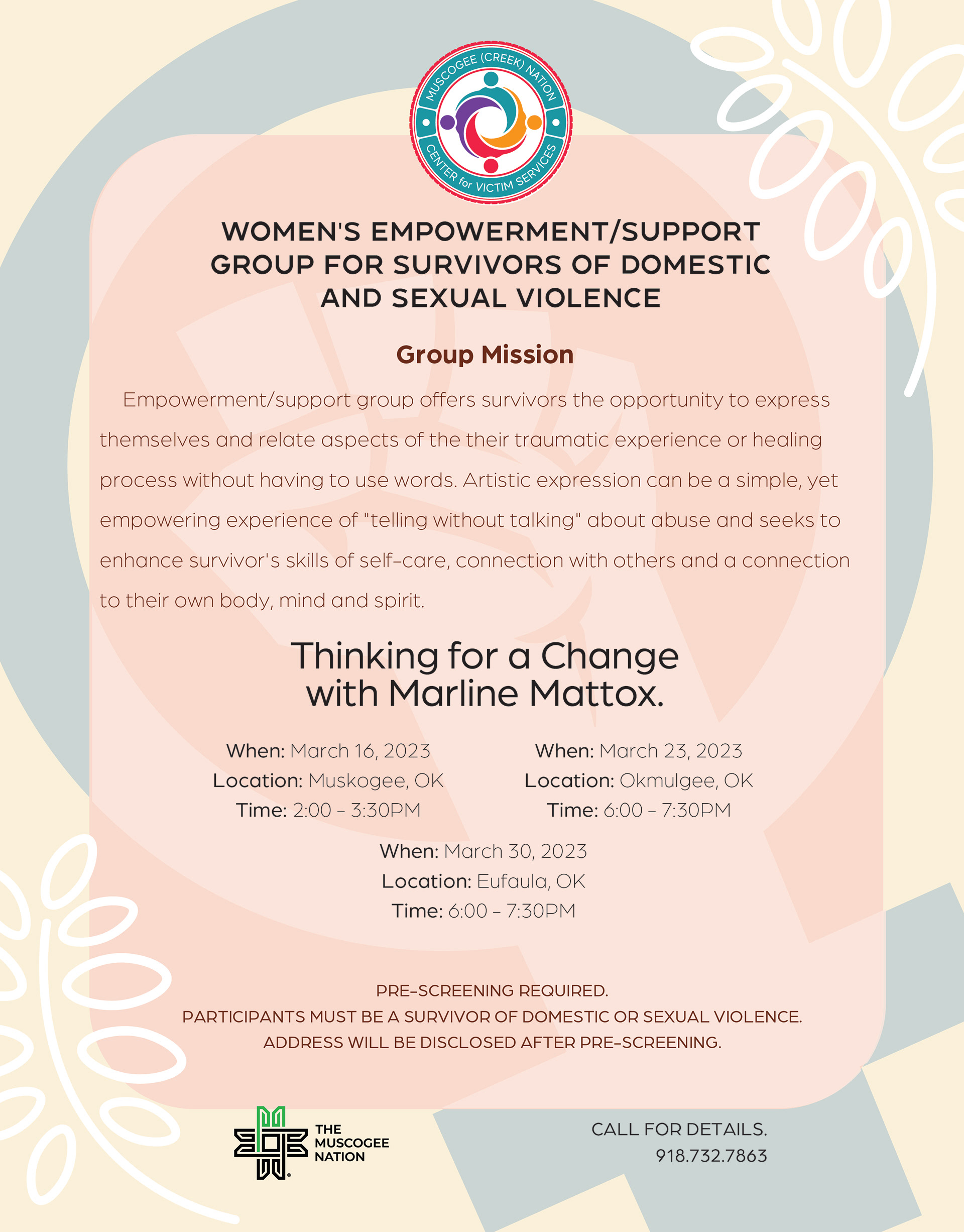 Women's Empowerment/Support Group Flyer