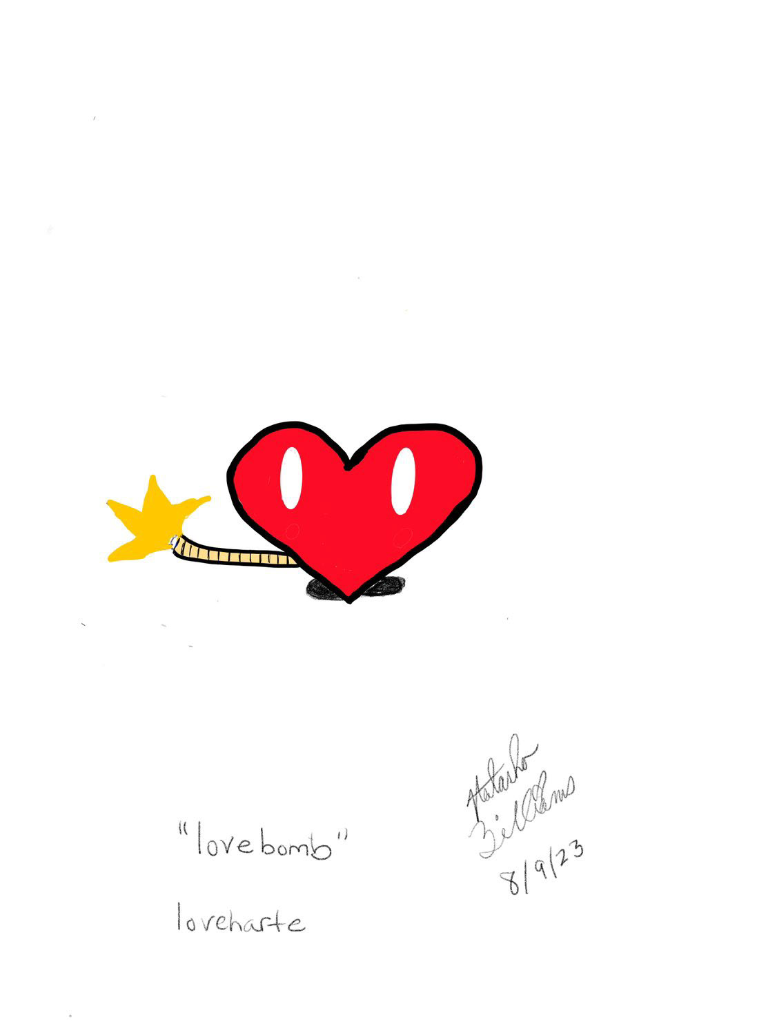 Initial "lovebomb" Sketch