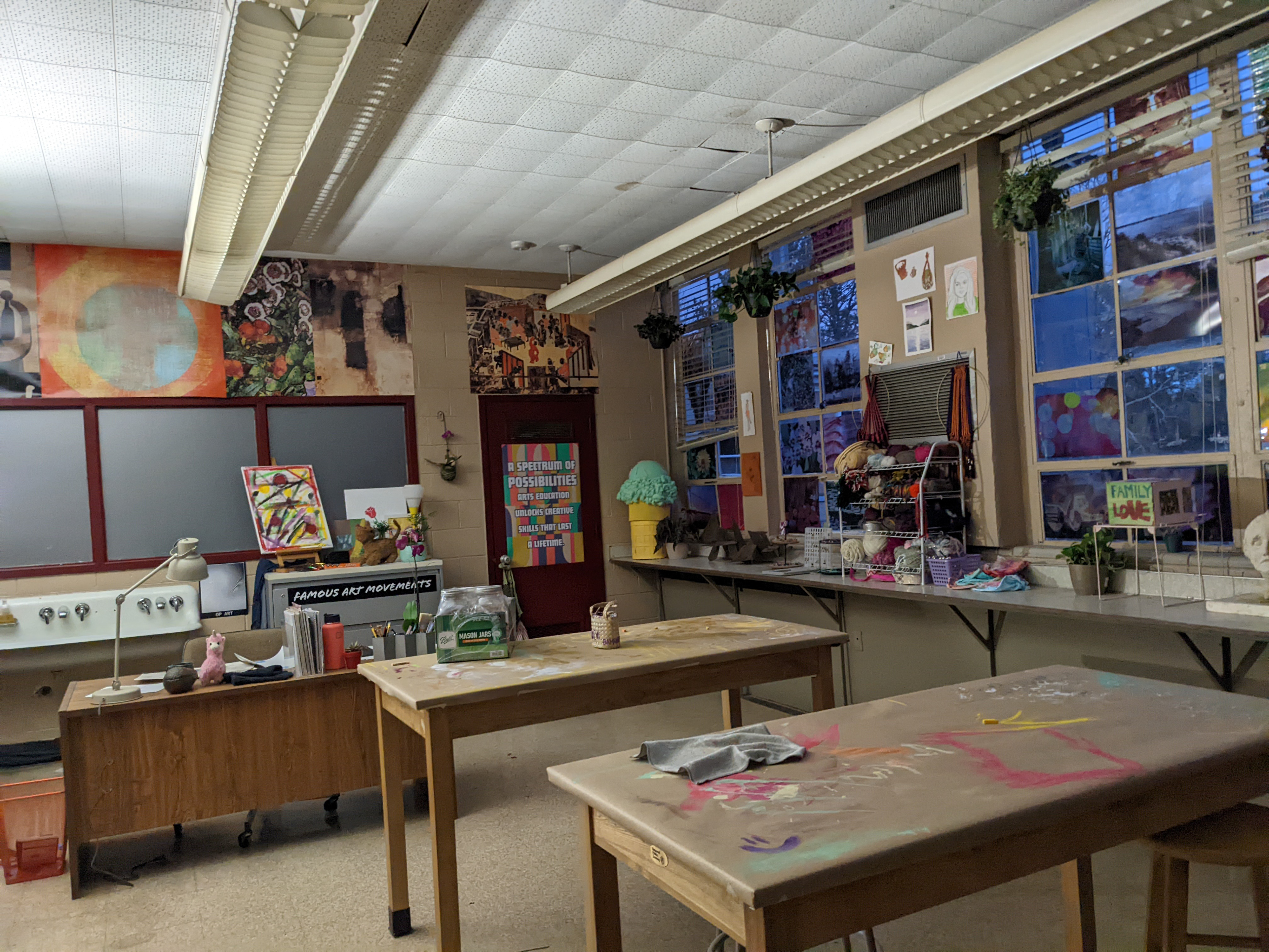 The Big Door Prize, Art Classroom | Decorator: Samantha McDonald, Buyers: Dante DeStefano, Dusty Albinger, Maryelle St. Claire