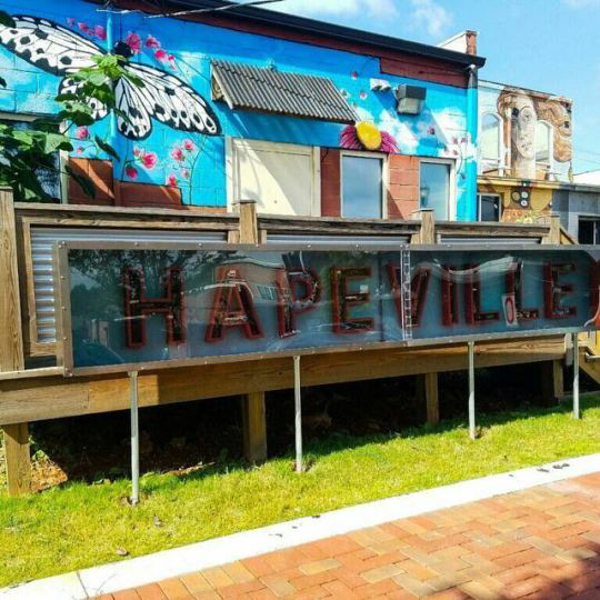 Hapeville Monument Sign: Assisted with construction, paint, and styling