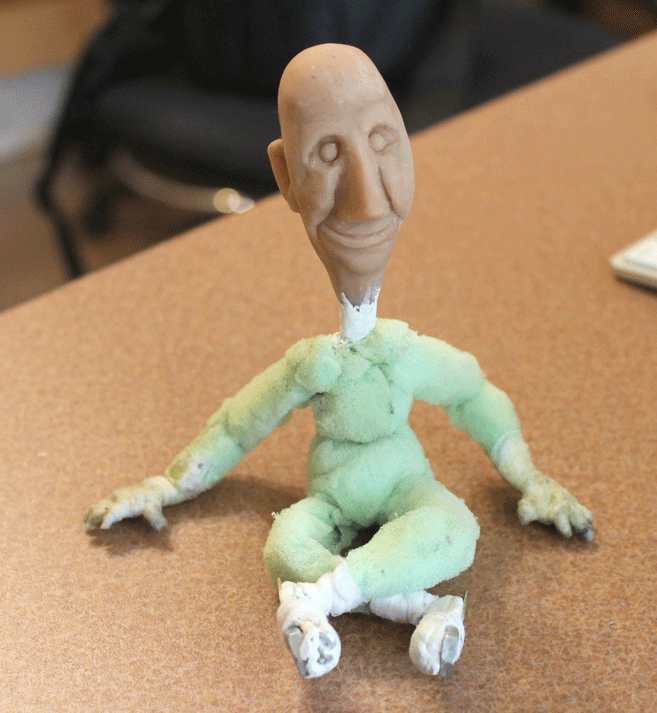 WIP stop motion puppet construction for Tiny Traveler