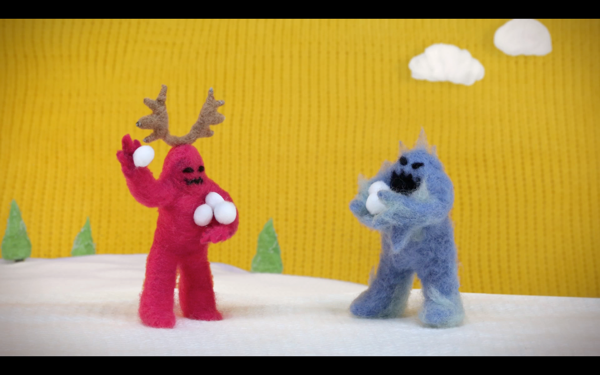 NickToons Holiday Stunt: Puppet and set fabrication, needle felting