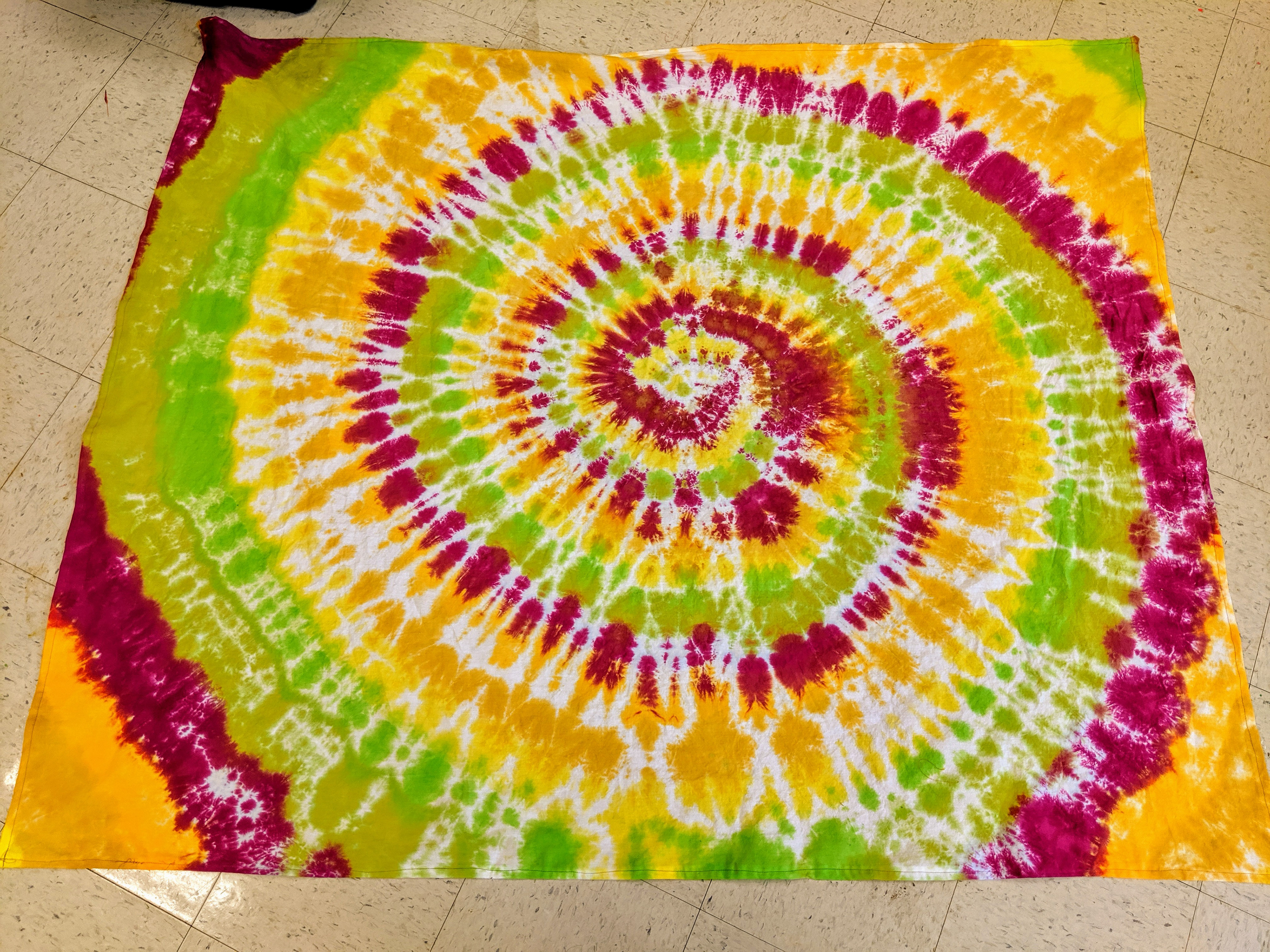 Custom tie-dye tapestries