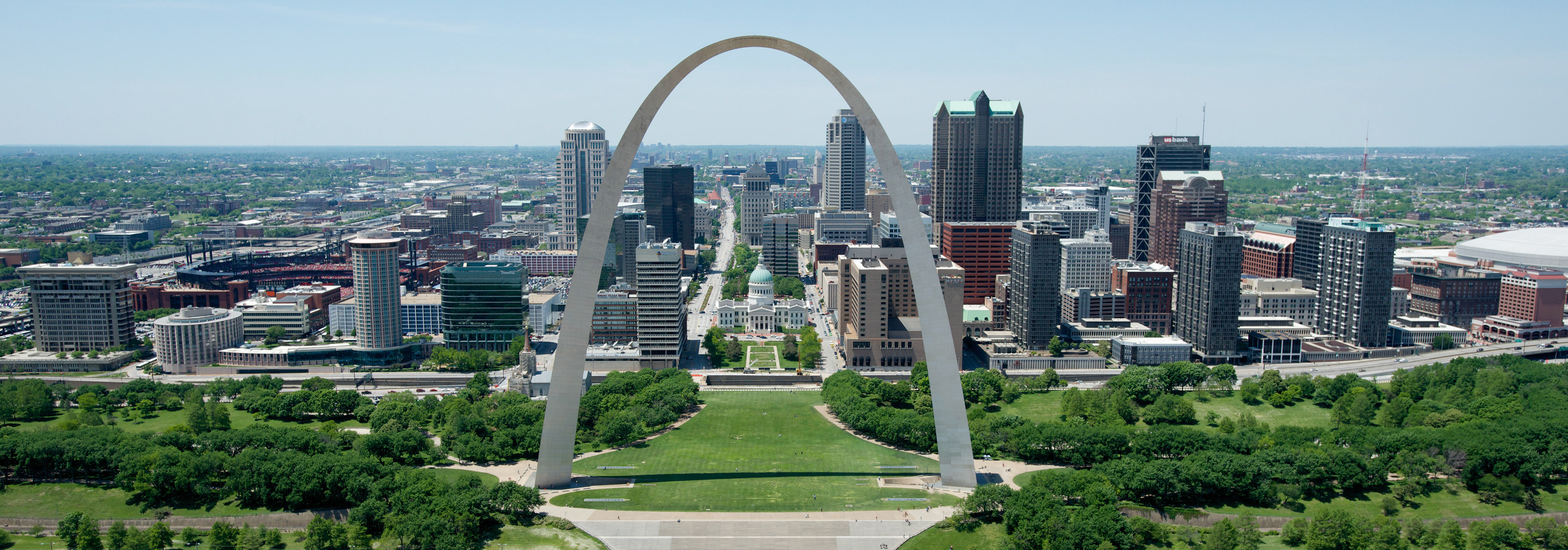 St. Louis skyline with Gateway Arch on May 18, 2014.