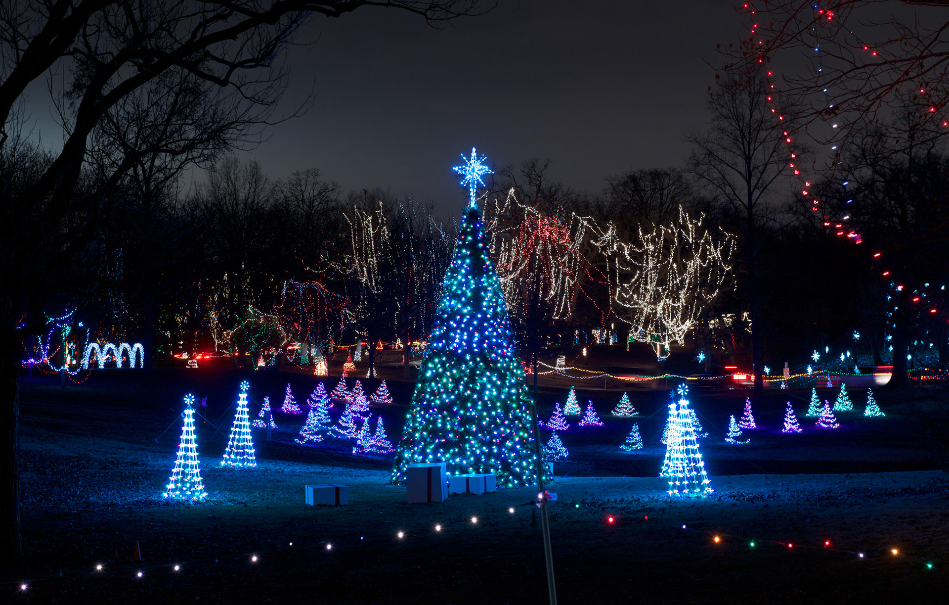 Holiday lights at Tilles Park in St. Louis on December 29, 2013.