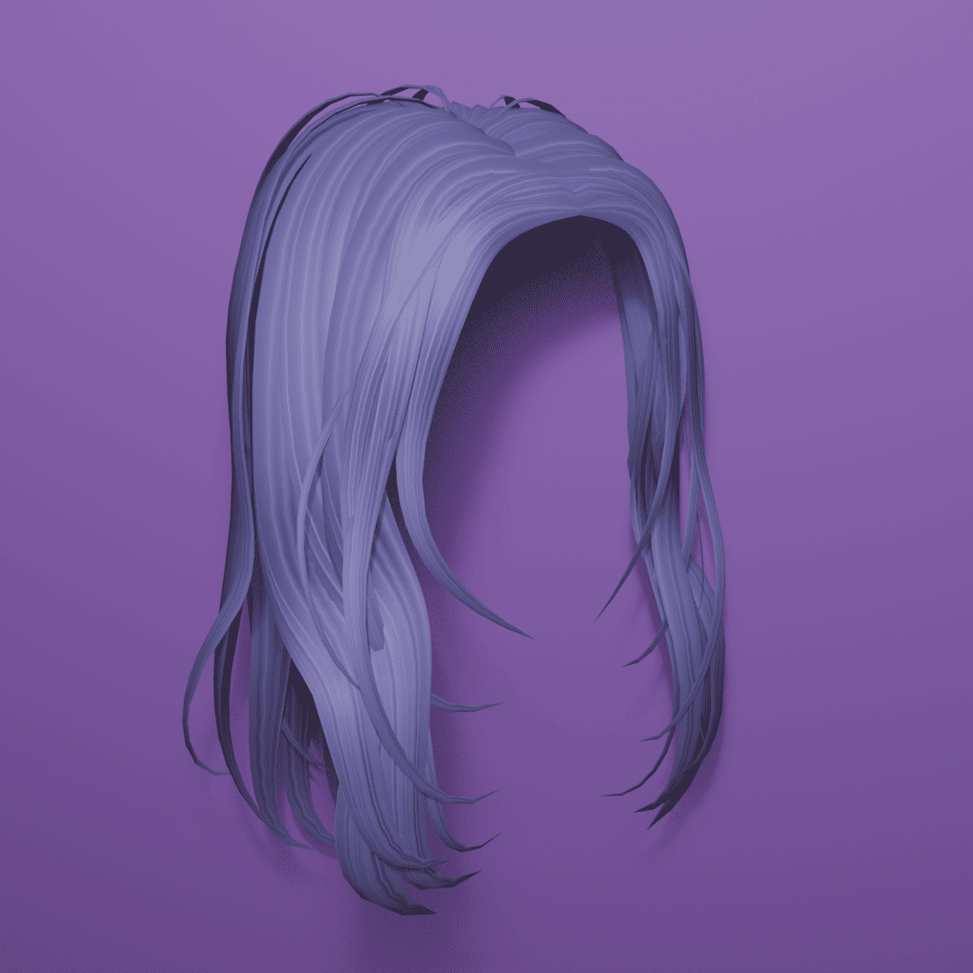 I attempted and experimented with creating a Roblox 3D hair UGC.