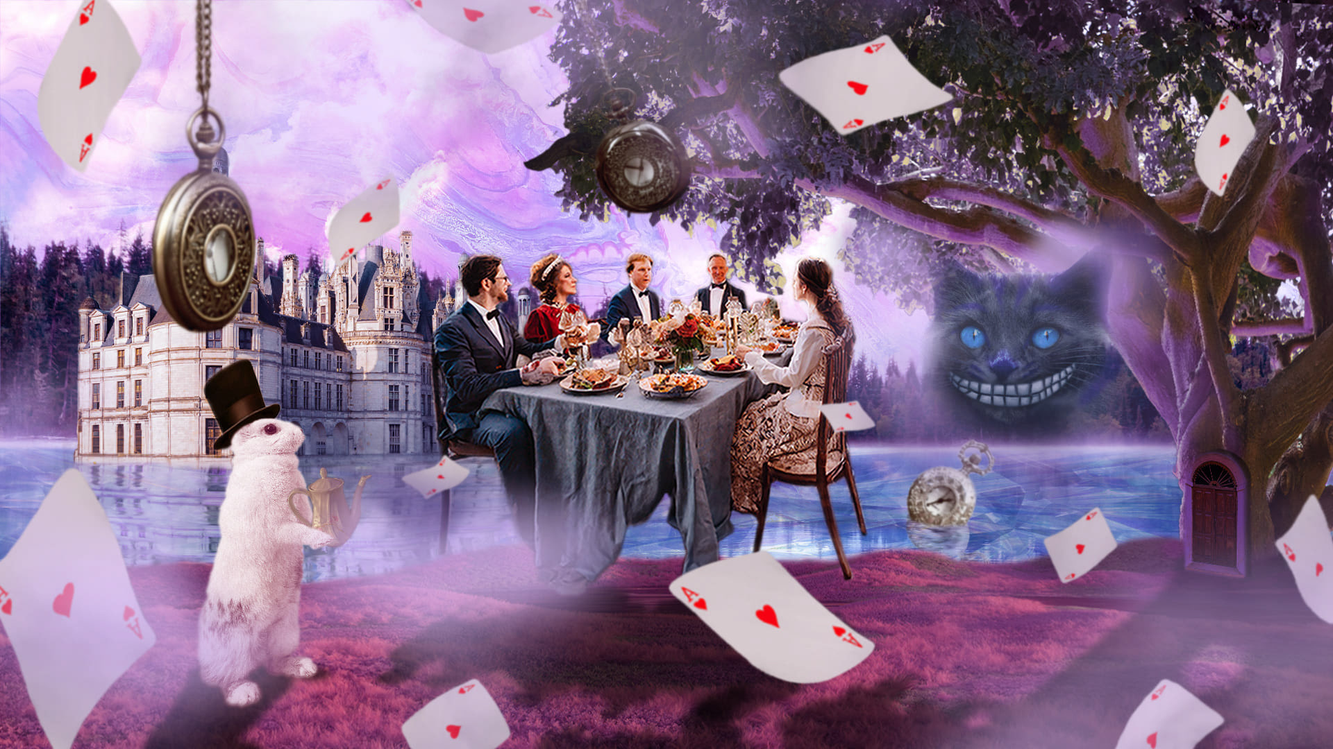 Dreamy Victorian Dinner Party Wonderland - Photo Composite