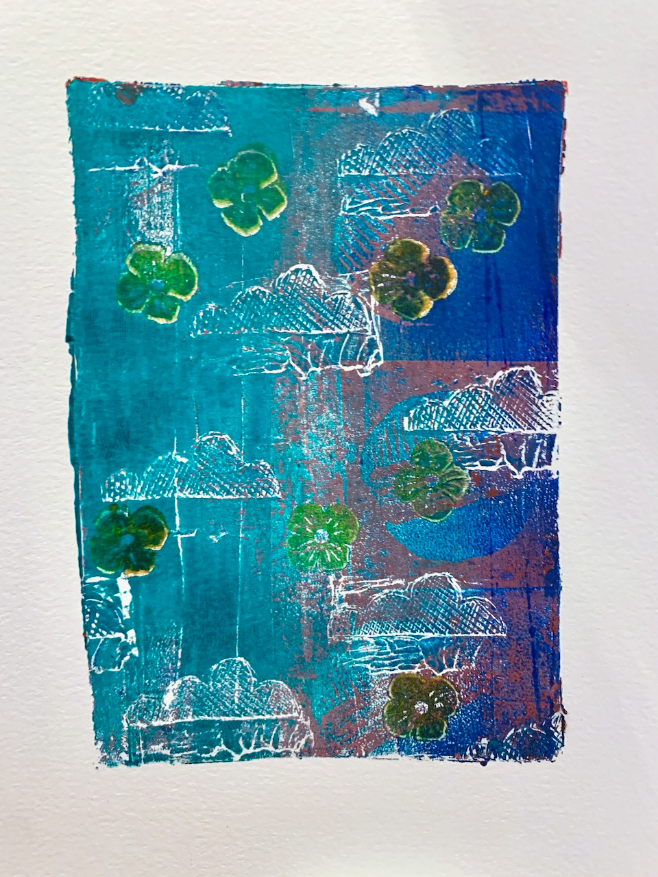 Gel plate print, 2022