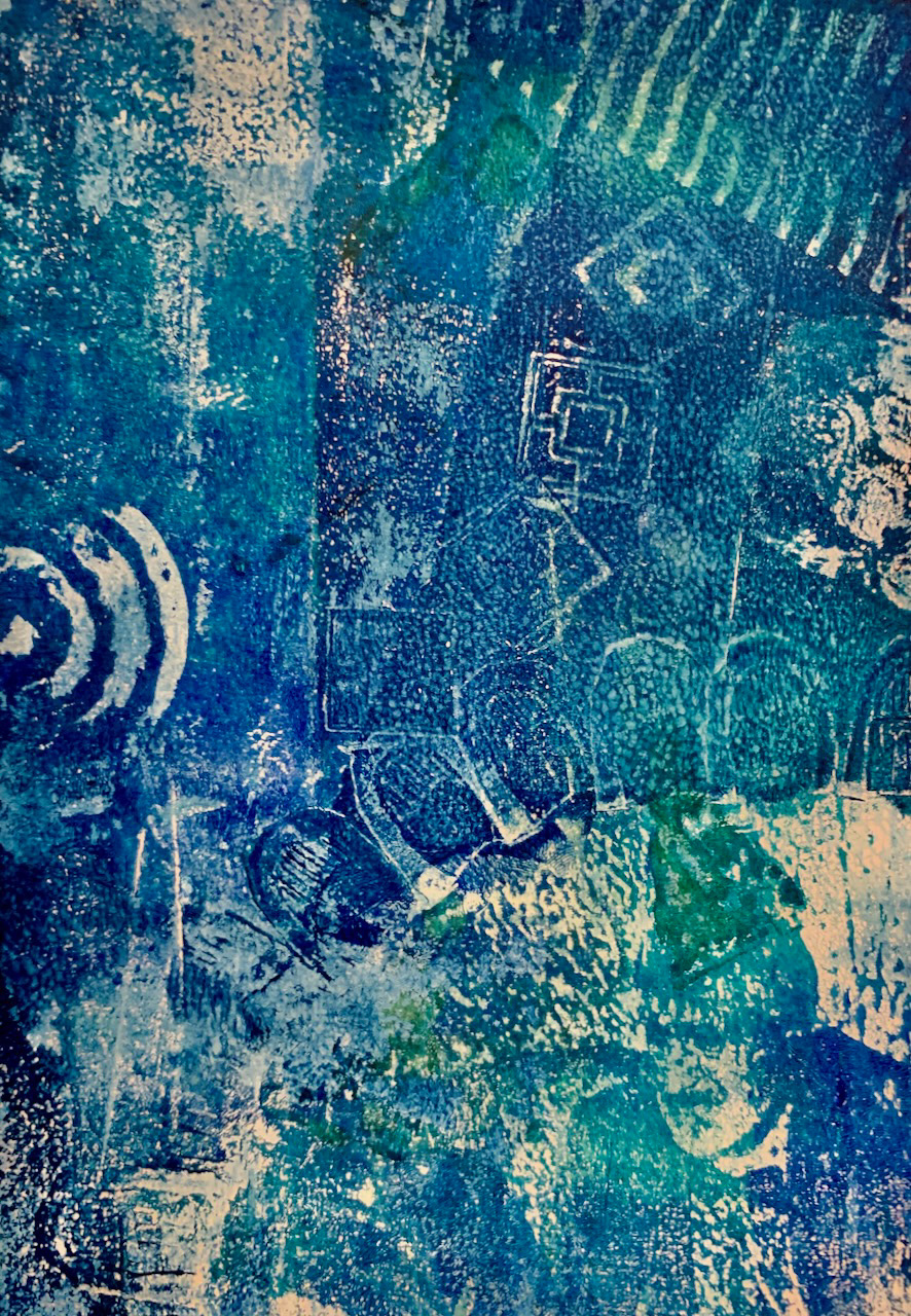 Gel plate print, 2022