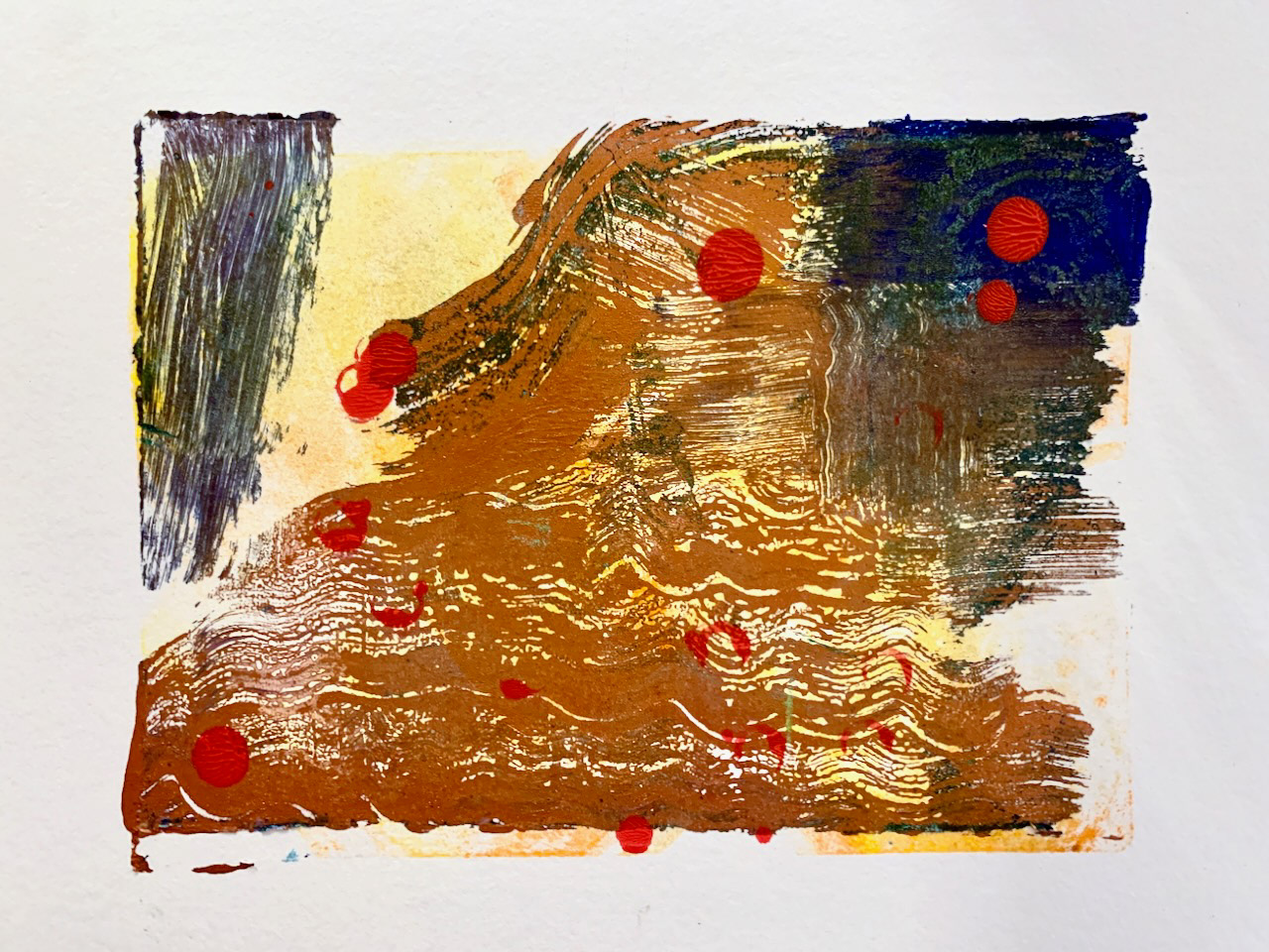 Gel plate print, 2022