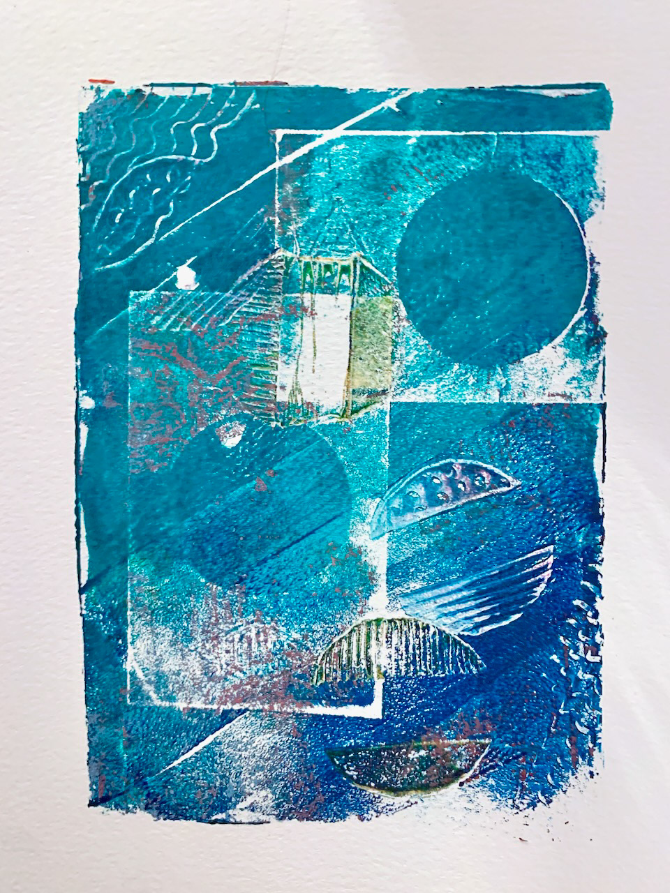 Gel plate print, 2022