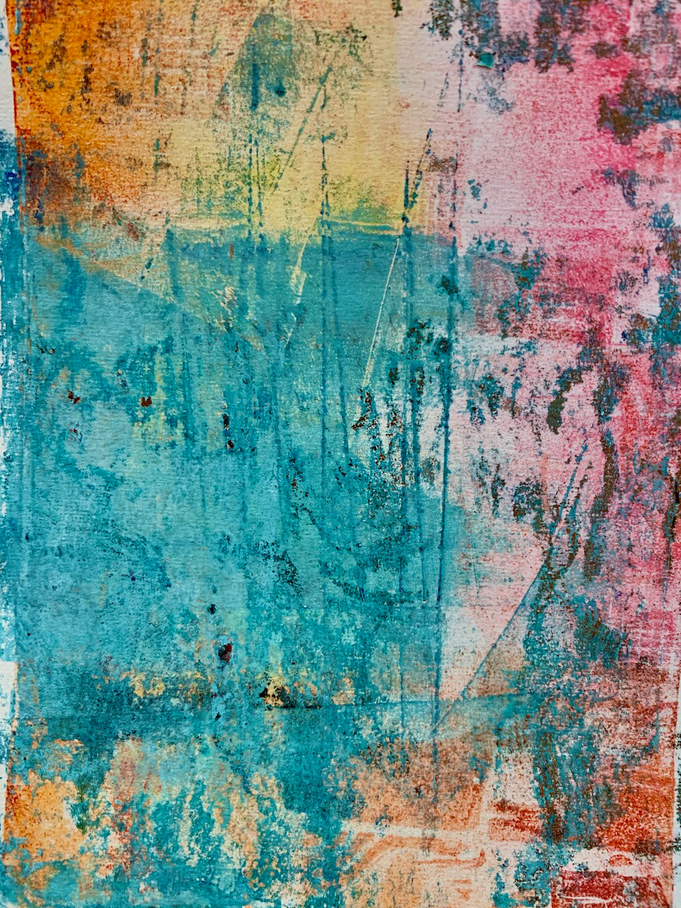 Gel plate print, 2022