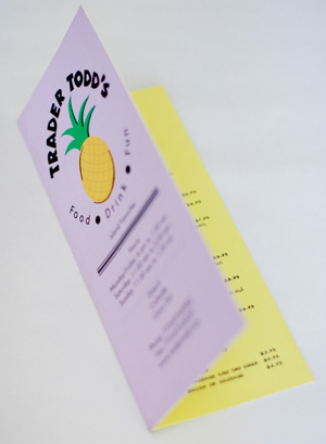 Trader Todd's Menu - Outside