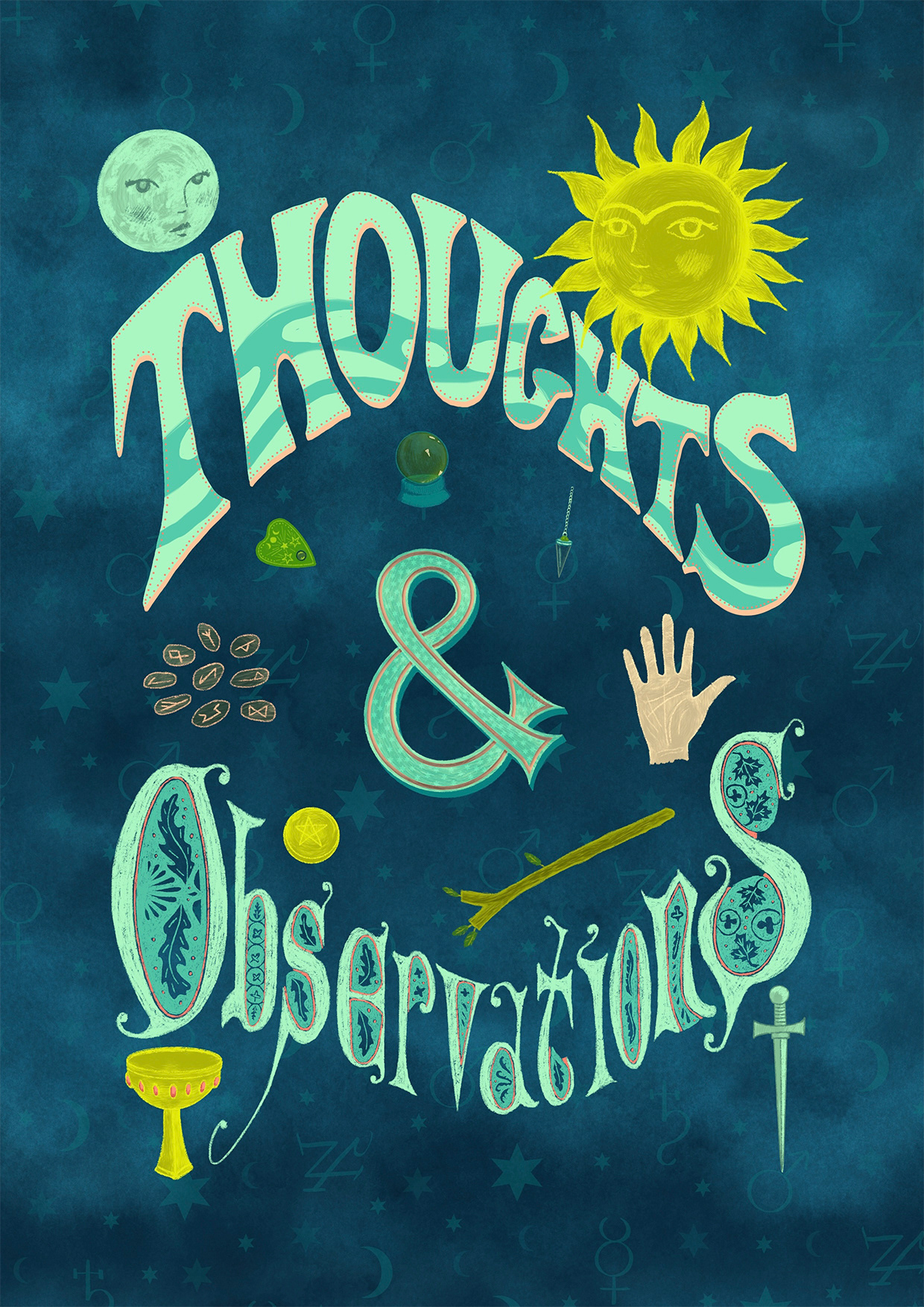 Thoughts & Observations journal cover, for all your divinatory musings…!