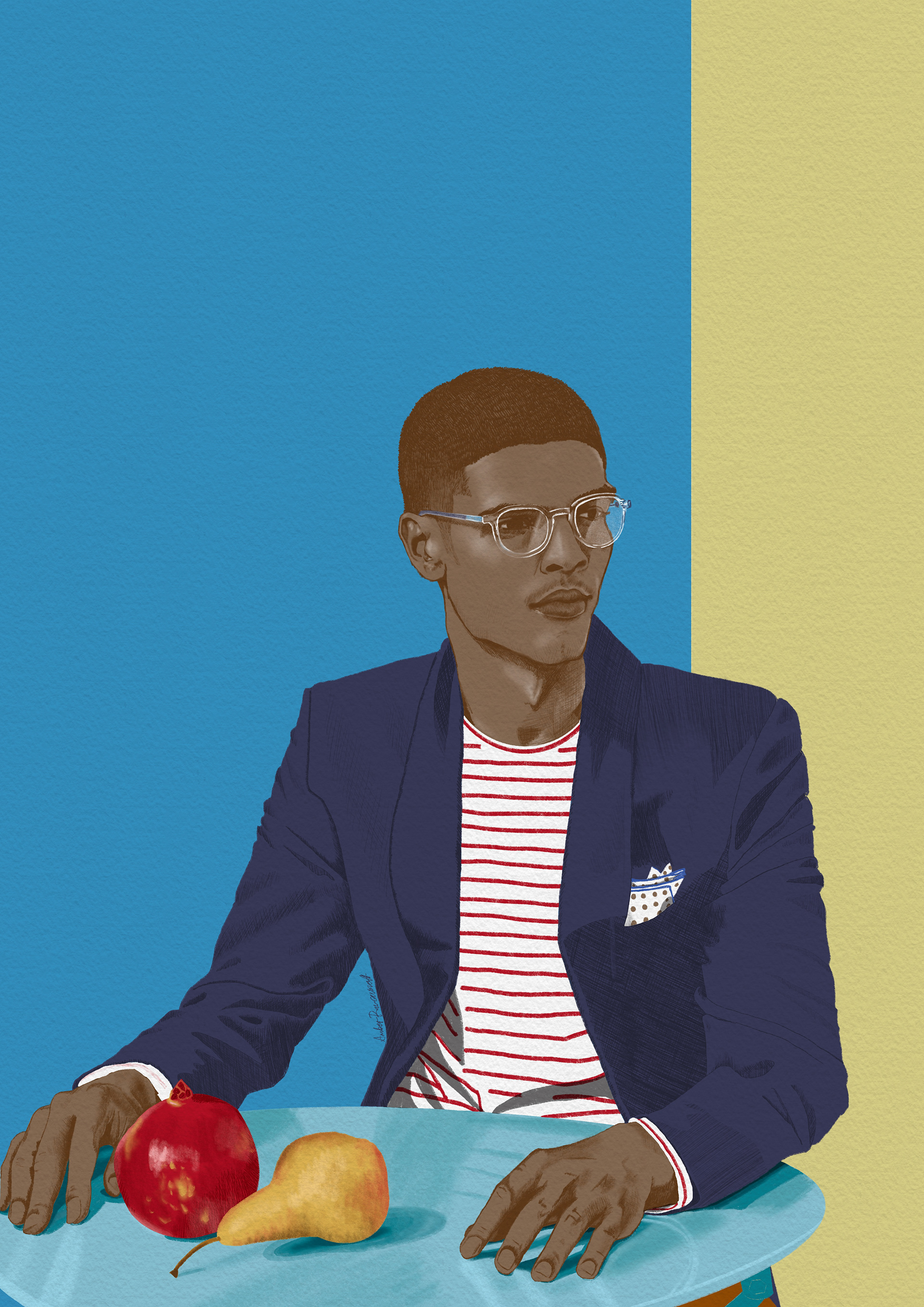 Breakfast blazer man