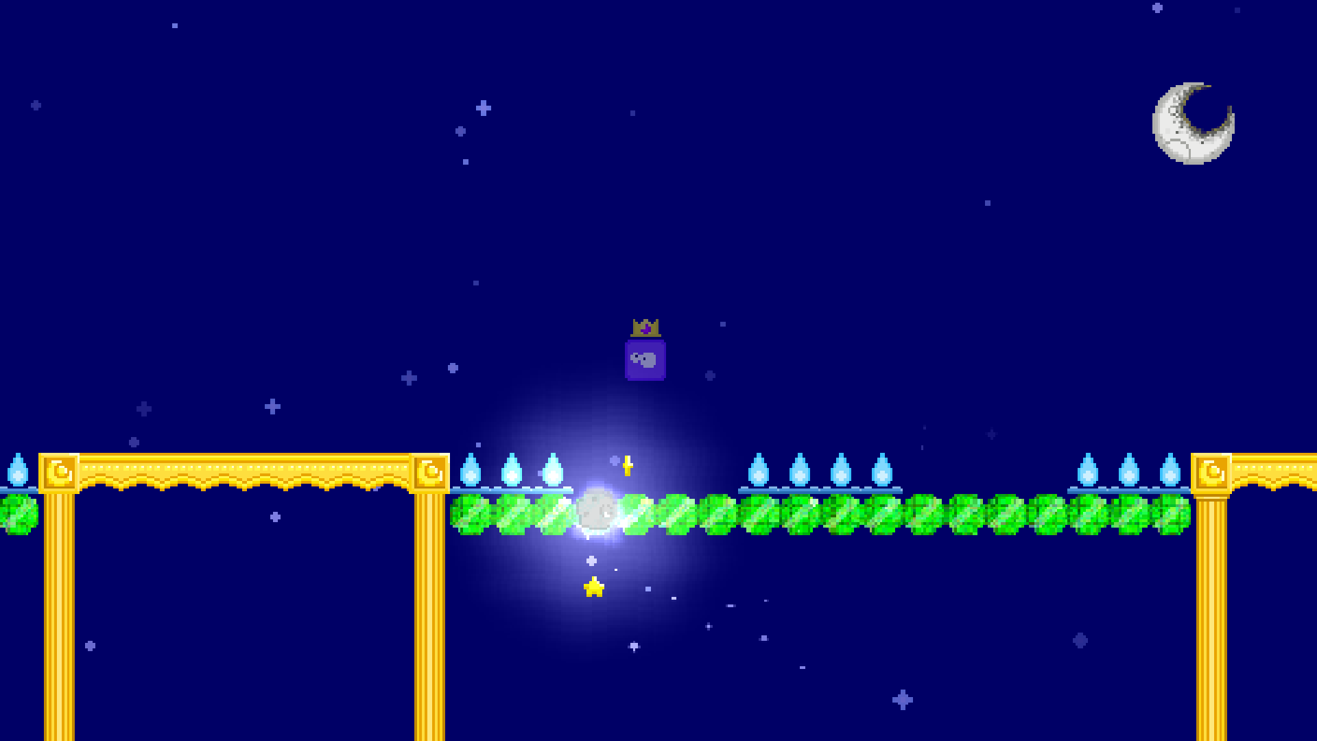 Green gems hurt the moon