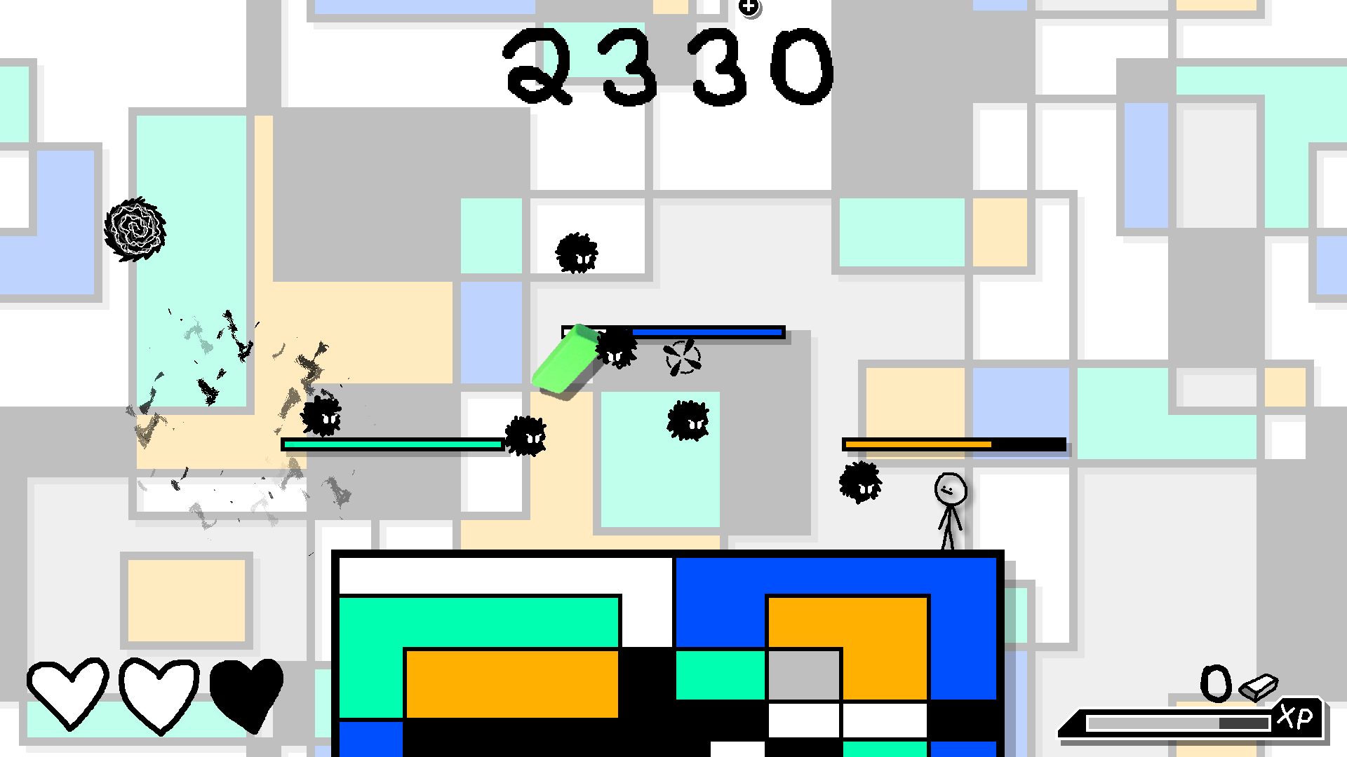 A bunch of basic enemies