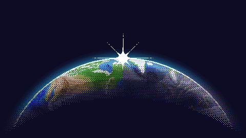 Isolated animation of Earth Background