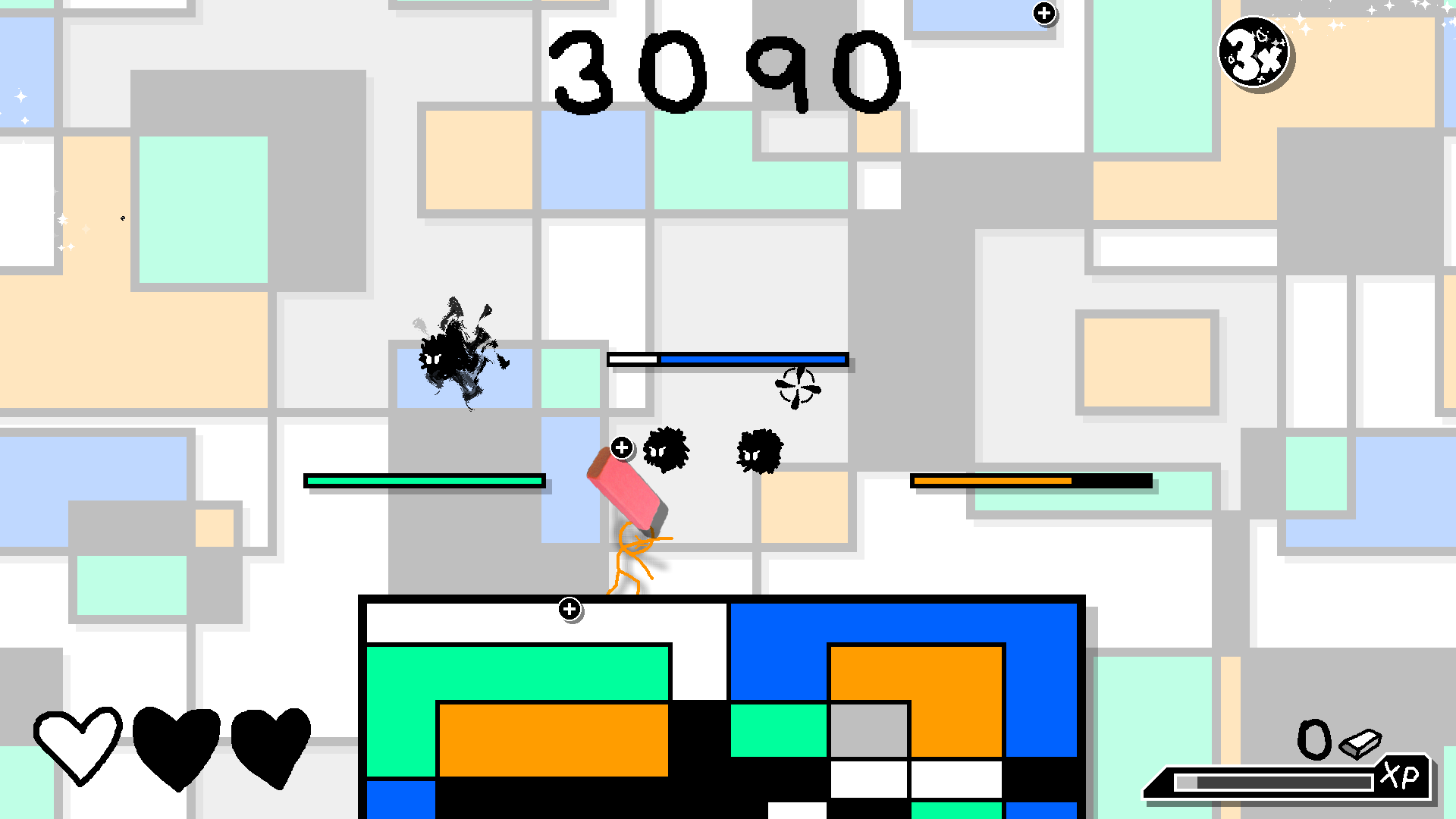 A powerup! (top right)