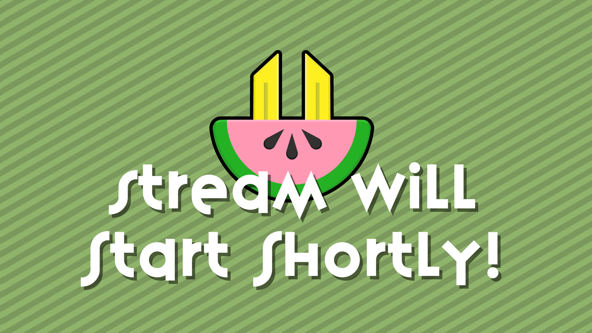 A screen before the stream begins