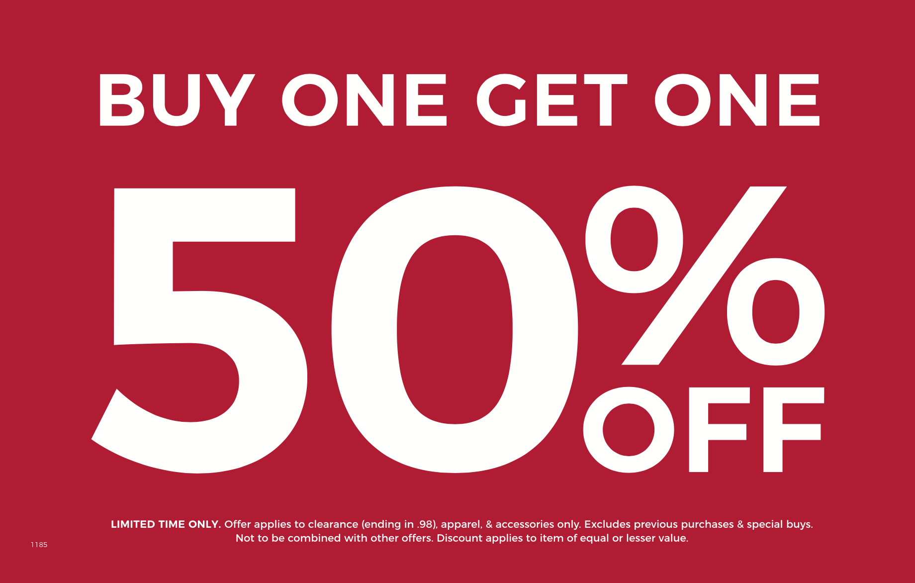 One of many 11x7 In-store Signs