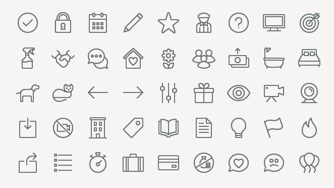 Existing Airbnb icons.