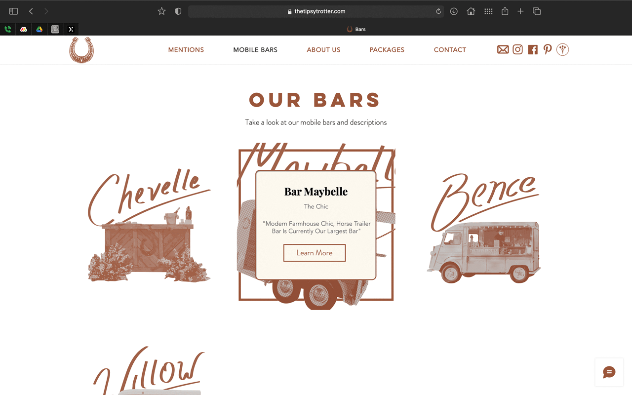 Mobile Bars Page thetipsytrotter.com