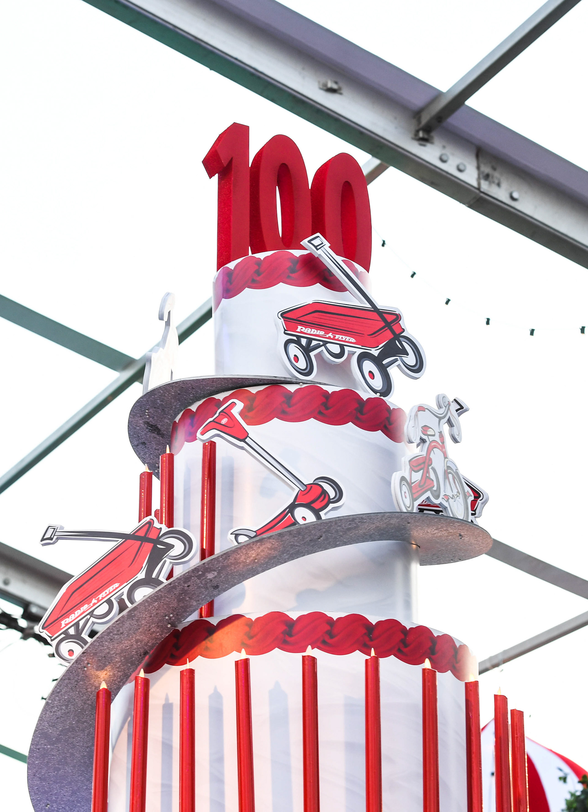 100 LED CANDLES HAND-WRAPPED IN RED VINYL