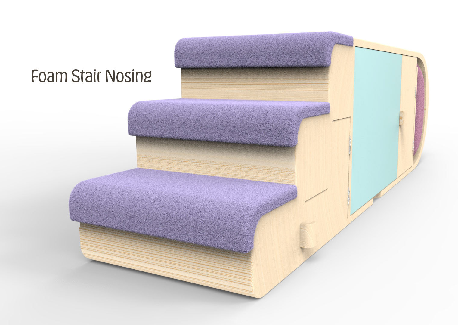Soft foam provides extra protection. Improves visibility by defining the steps. Provides a little more room for feet to stand on.
