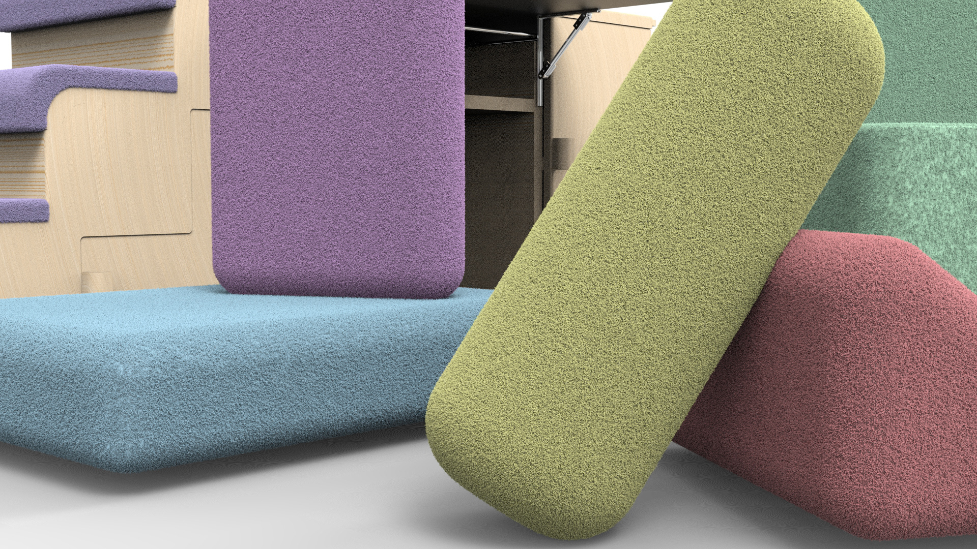 Soft foam interior lets children enjoy a safe play area. Removable plush fabric can be removed and washed for endless play.