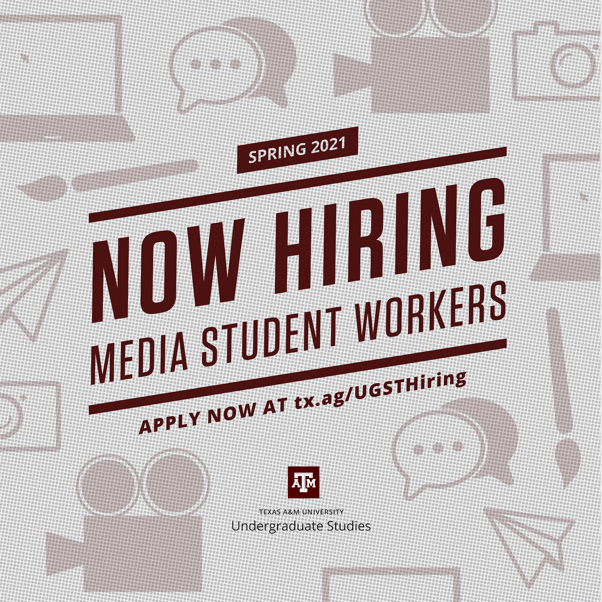 Now Hiring Media Student Workers Ad