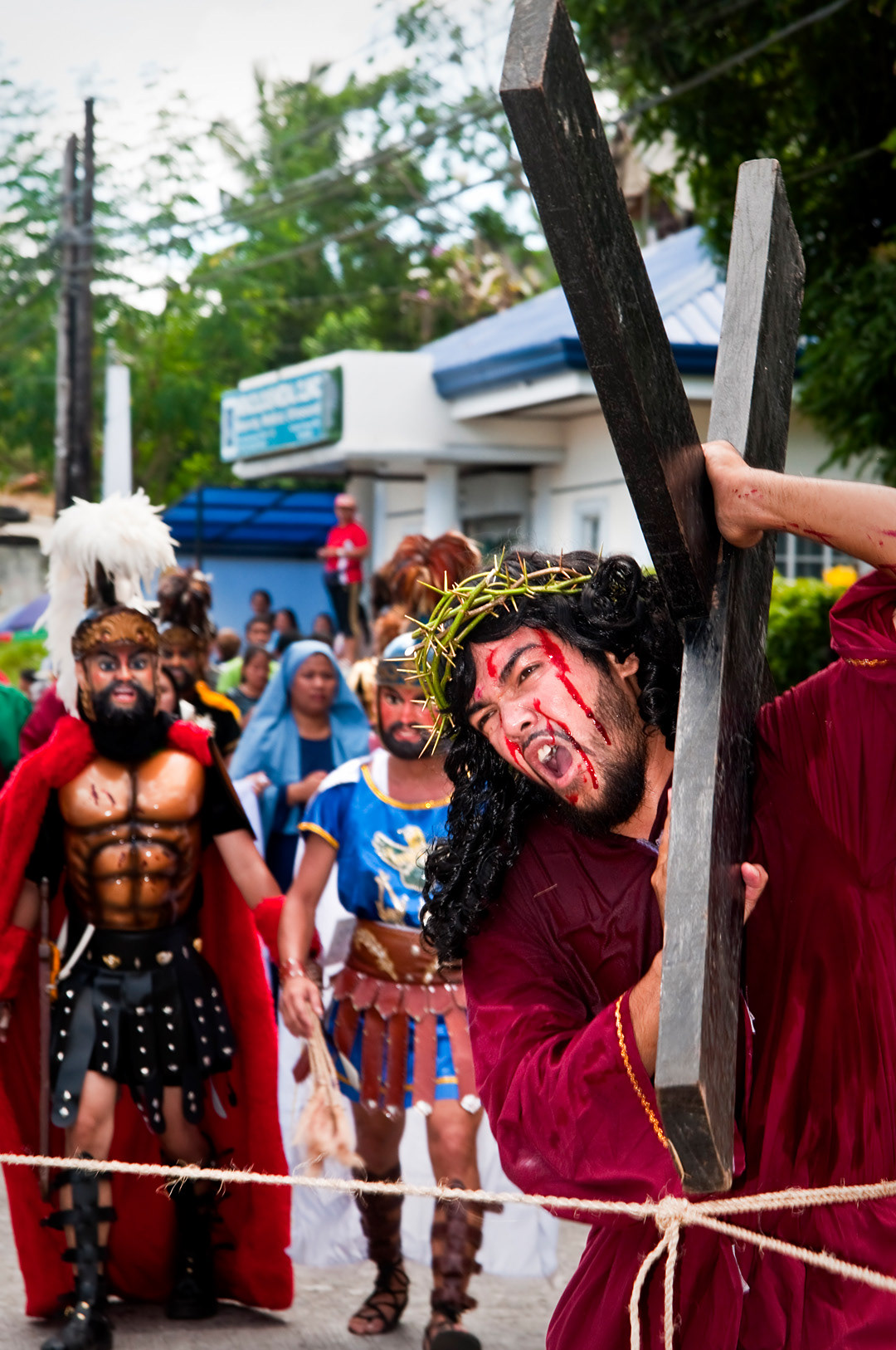 Way of the Cross procession at Moriones Festival in Boac.