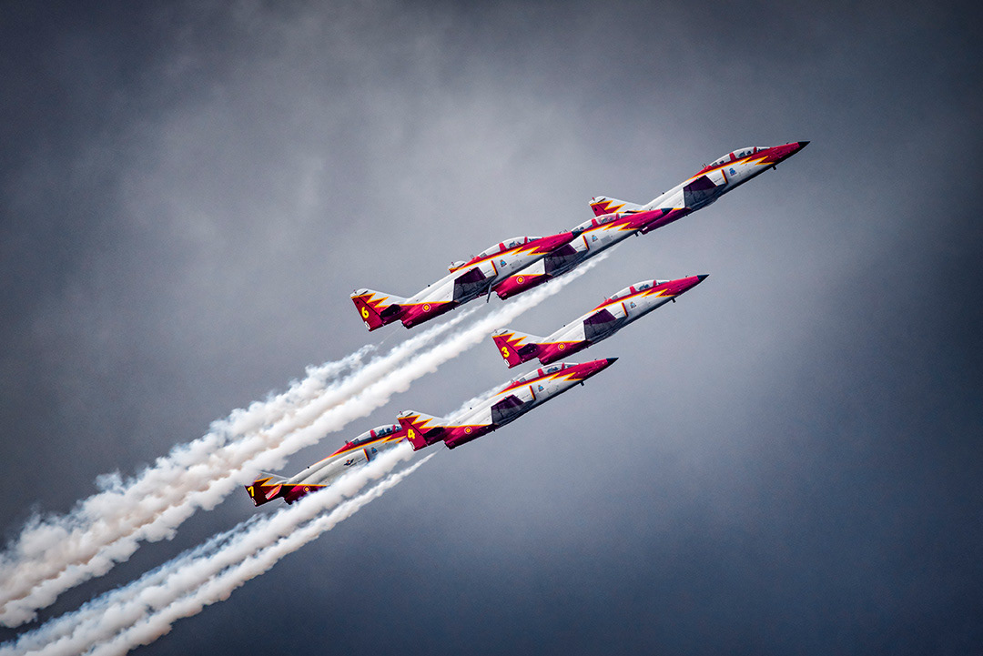 Aguila Patrol at  'Aire 75' Air show in Torrejón de Ardóz Air Base. 