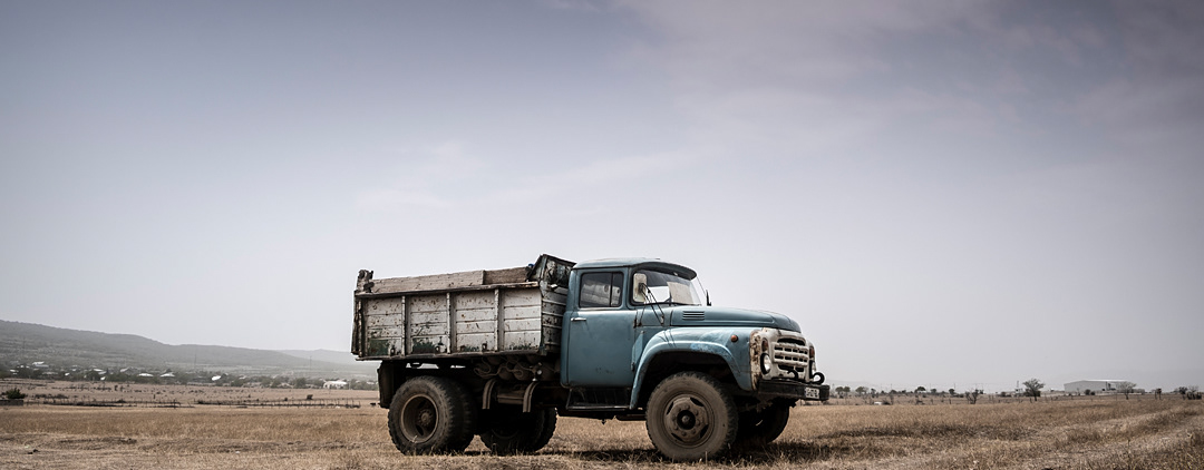 Old Kamaz truck in Shida Kartli province. 