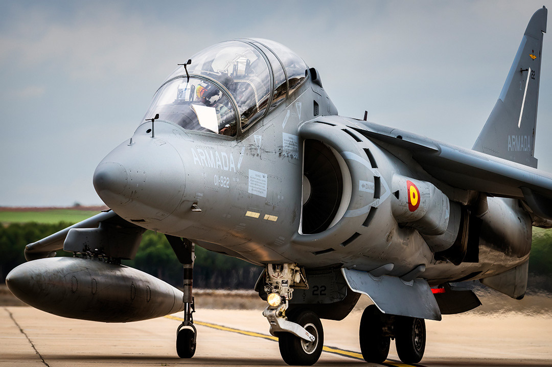AV-8B Harrier II Plus of the 9th Aircraft Squadron of the Spanish Navy. 