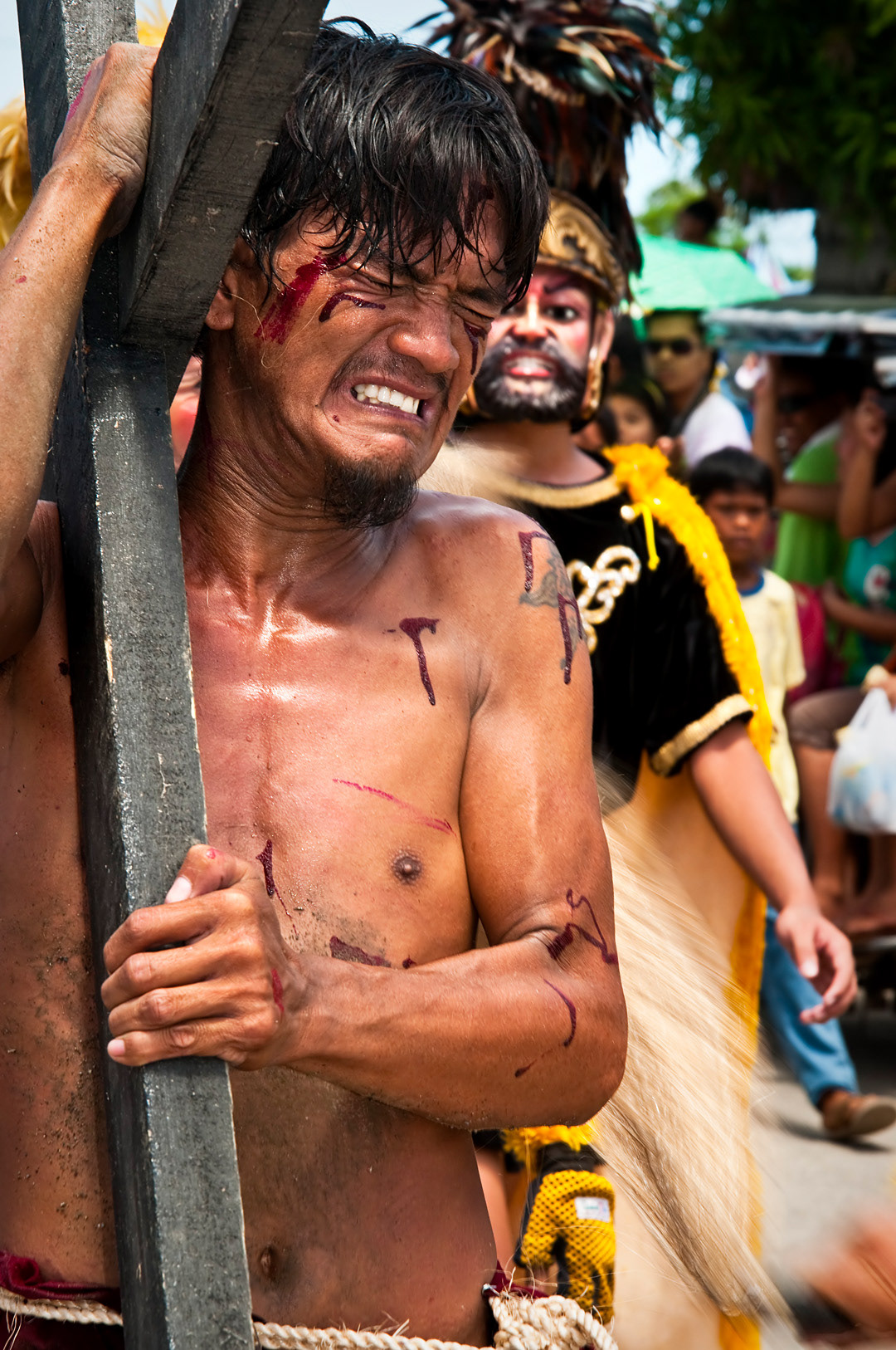 Way of the Cross procession at Moriones Festival in Boac.