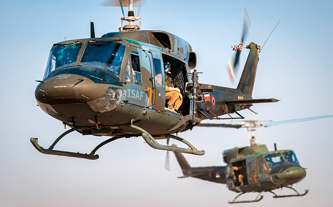 Italian AB212 operating in Afghanistan. 