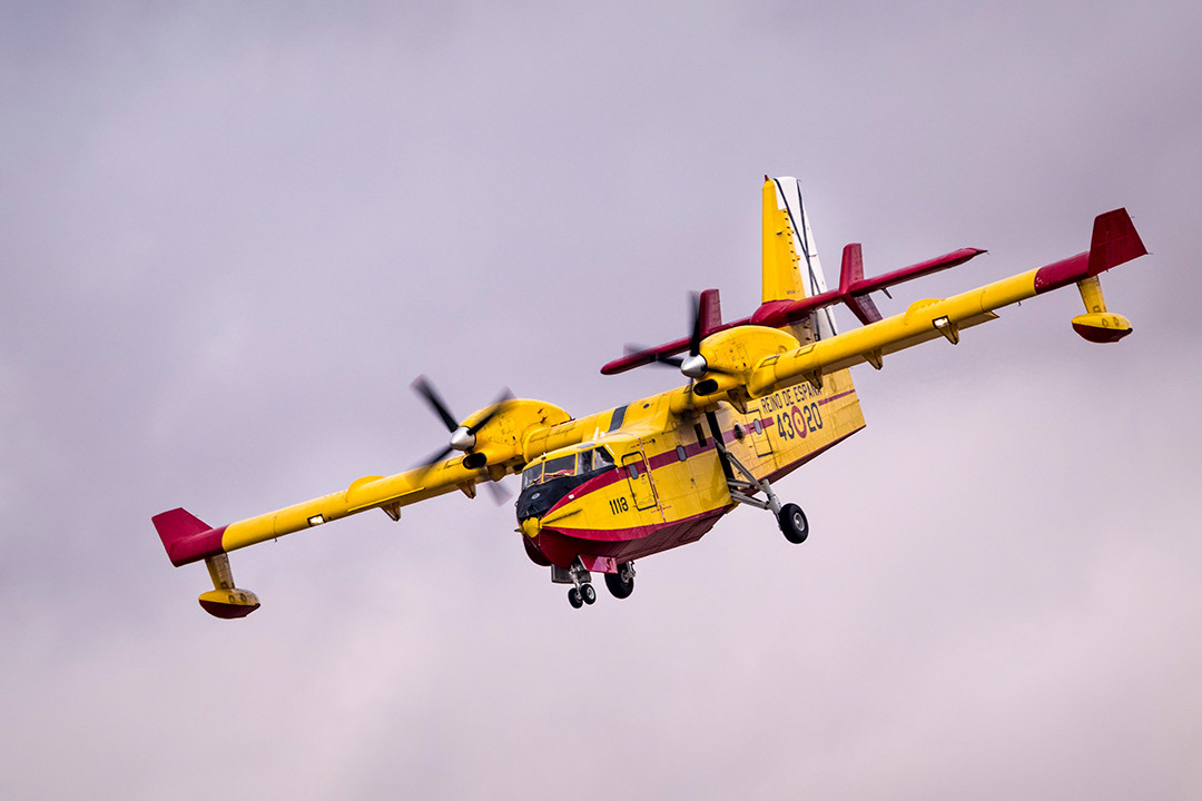 Canadair CL-415T of the 43 Group of the Spanish Air Force landing.