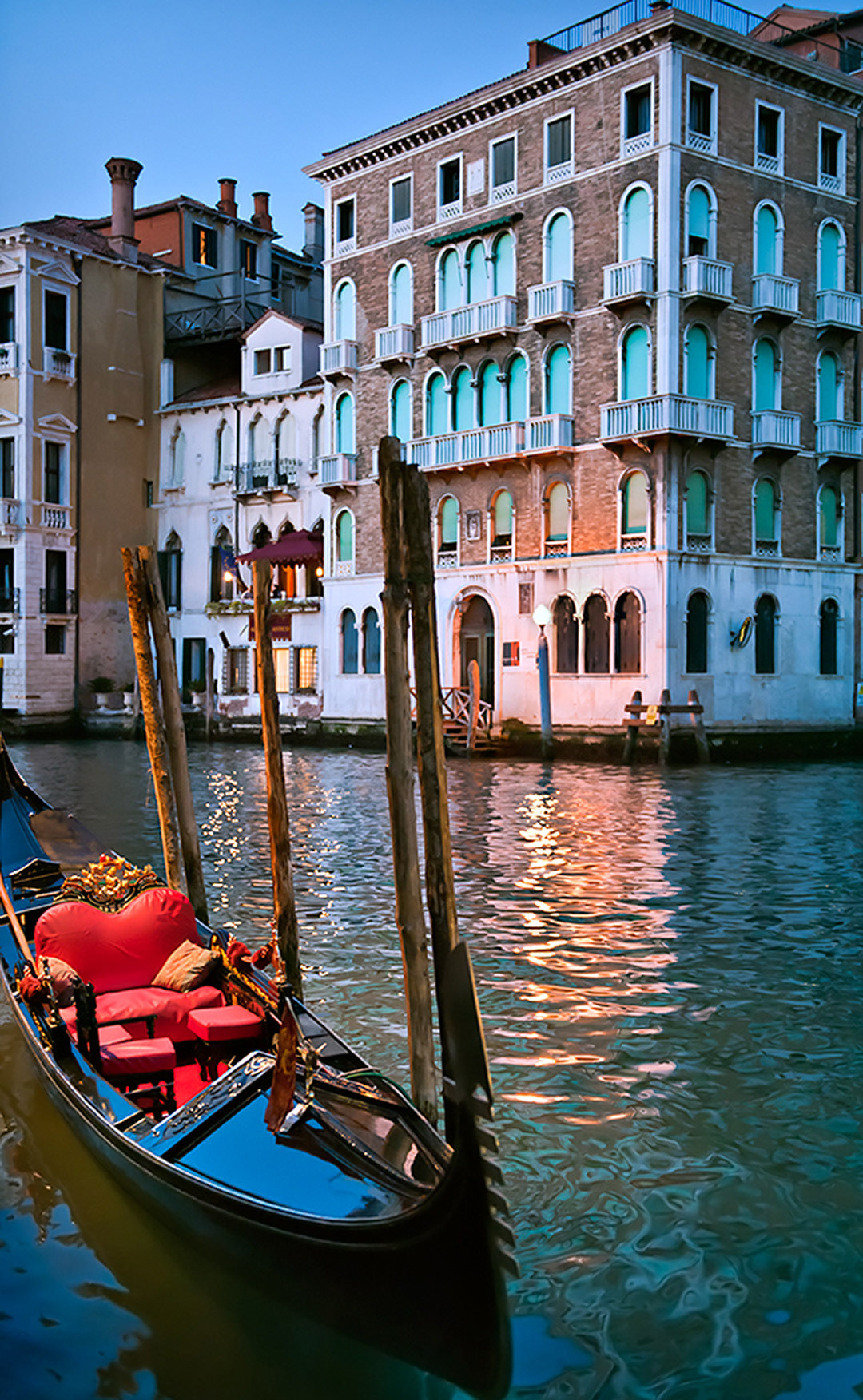 Gondola in the Grand Canal. 