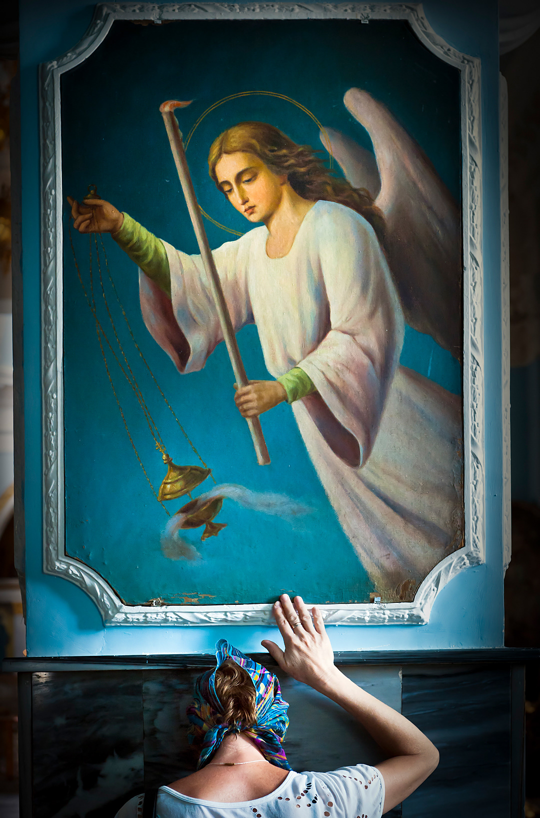 Woman in an Orthodox Church. 