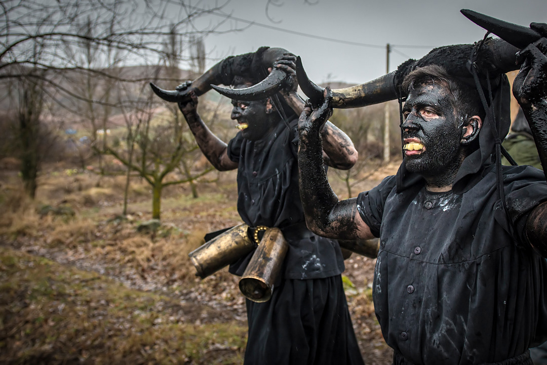  "Devils Luzón" Carnival in the streets of Luzon (Guadalajara, Spain). 