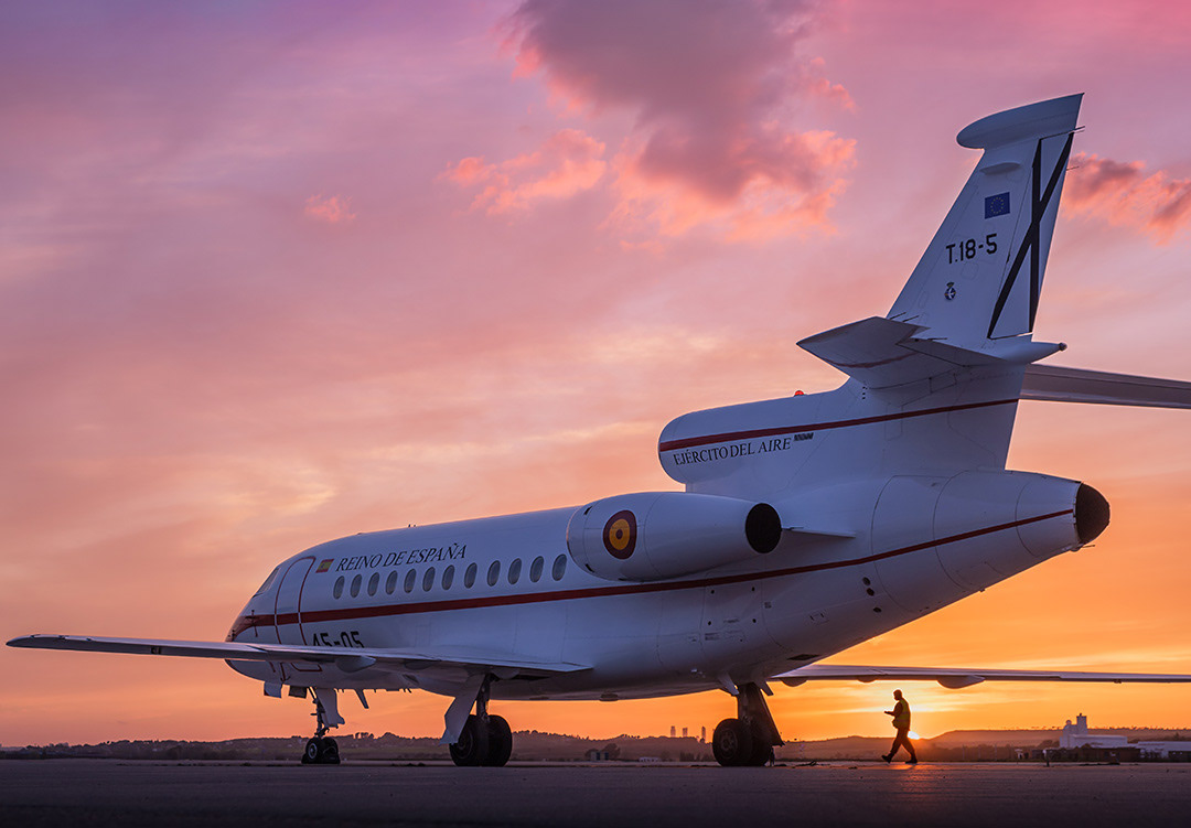 Dassault Falcon 900 from the 45th Spanish Air Force Group. 