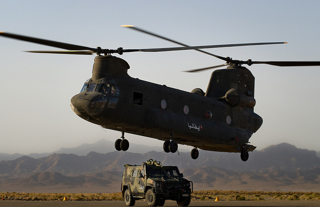 Italian Ch 47 Chinook operating in Afghanistan. 
